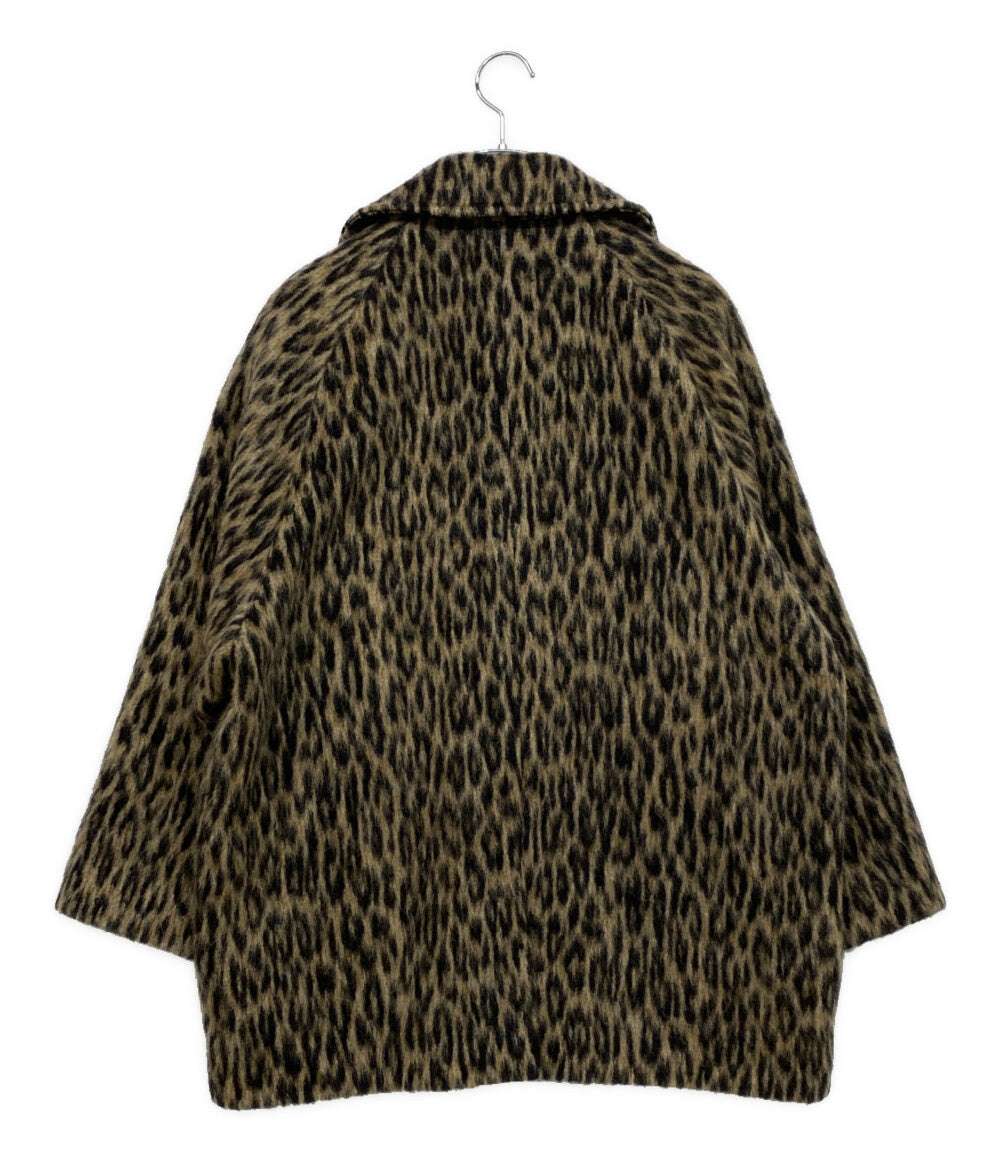 美品 Ticca ティッカ レオパードシャギーピーコート 24AW 0243419252