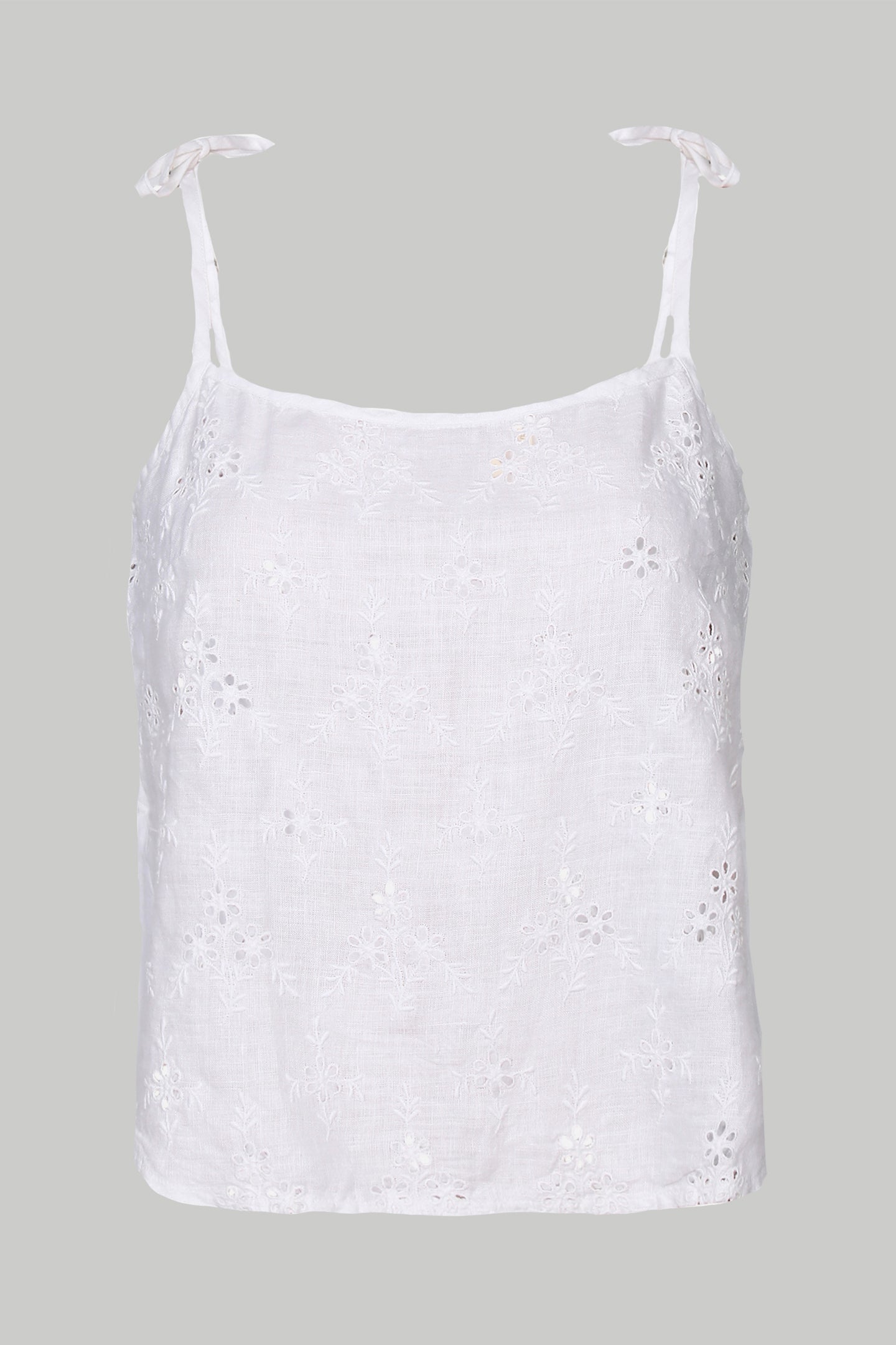 Tie-up Camisole in White Embroidery – Reistor