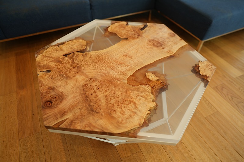 屋久杉 ソファテーブル レジンテーブル サイドテーブル 屋久杉レジン