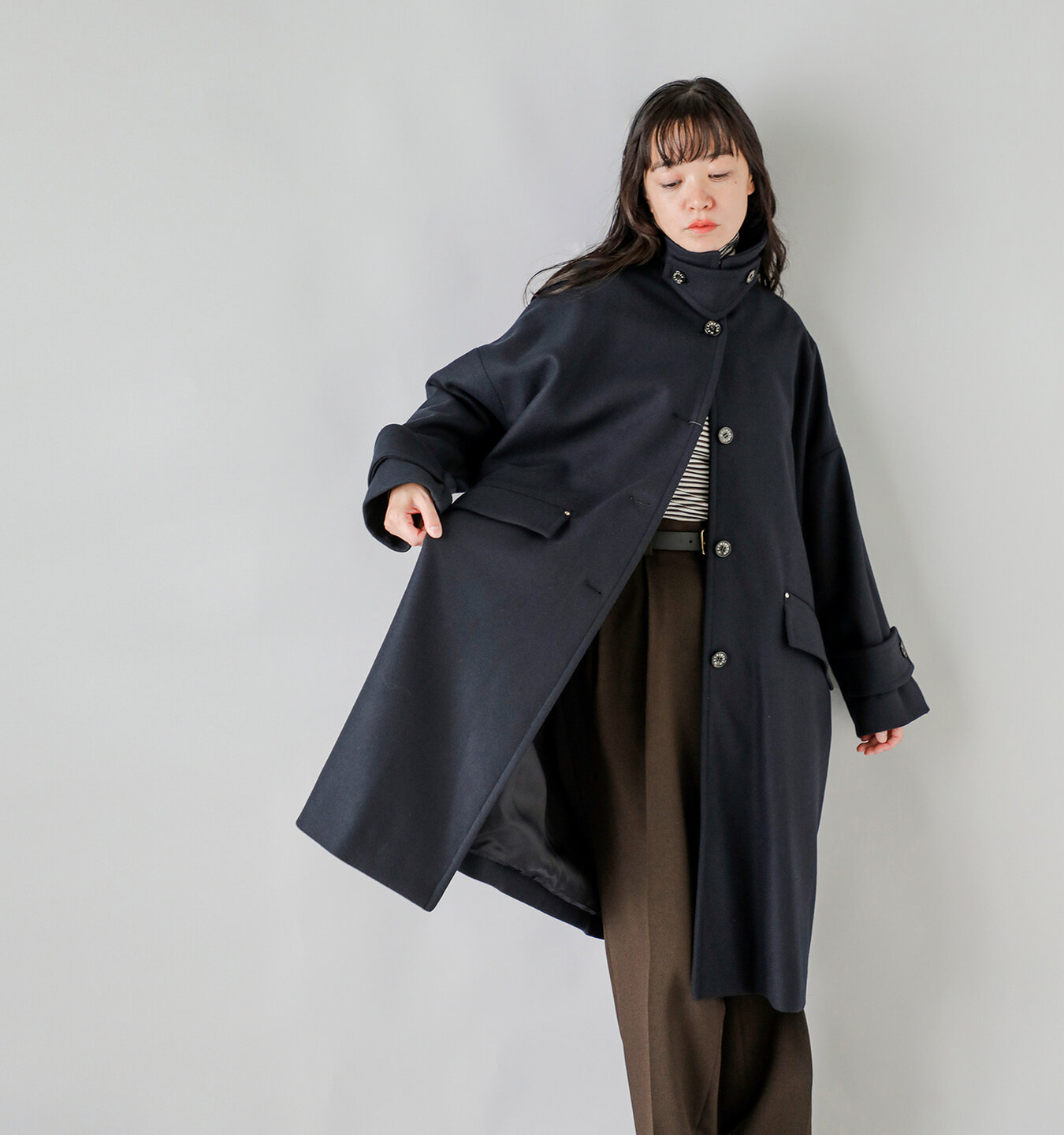 MACKINTOSH｜ライトウェイト メルトン ウール ハンビー ロング コート