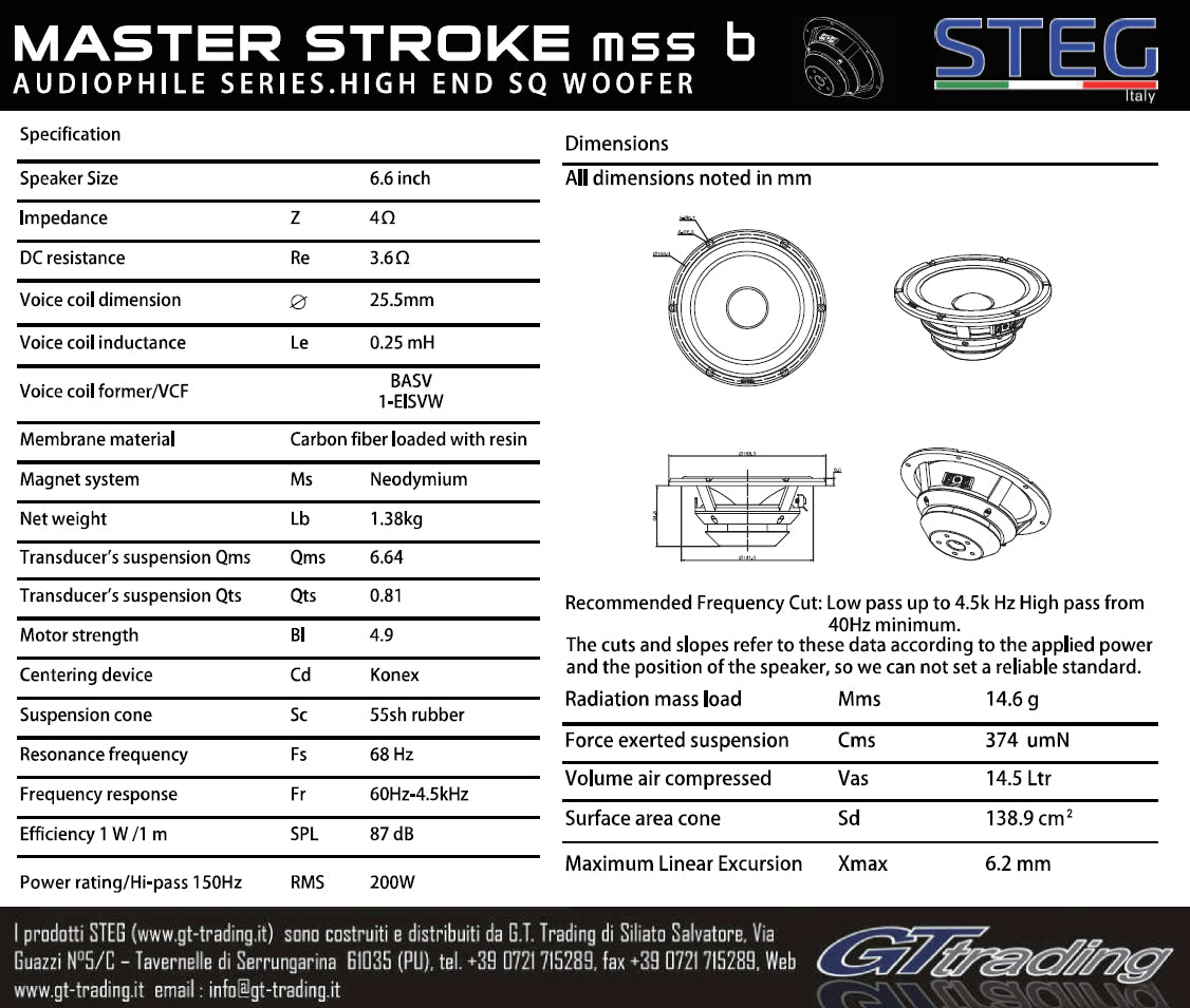 Steg Master Stroke MSS6 - 6.5
