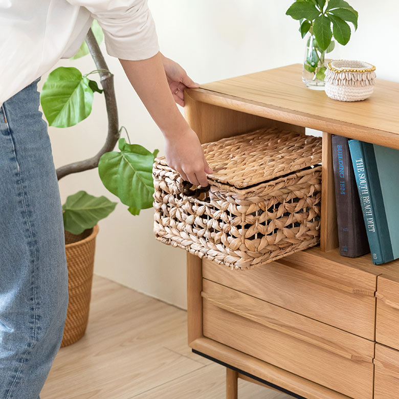 チェスト 木製 引き出し 4杯 オープンタイプ W 100 × D 34 × H 72 cm