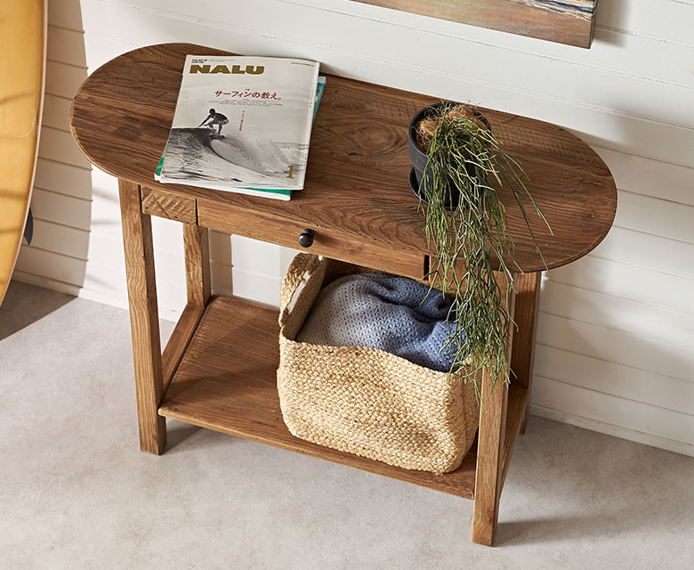 アンティークデザイン◾️木製コンソールテーブル 飾り台 ディスプレイ