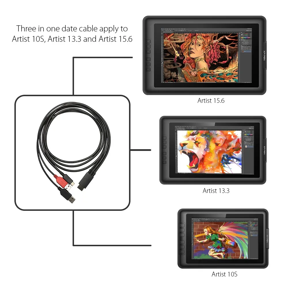 SPE40 3 in 1 Cable for Artist15.6/ Artist 12 Pro/ Artist 13.3 Pro