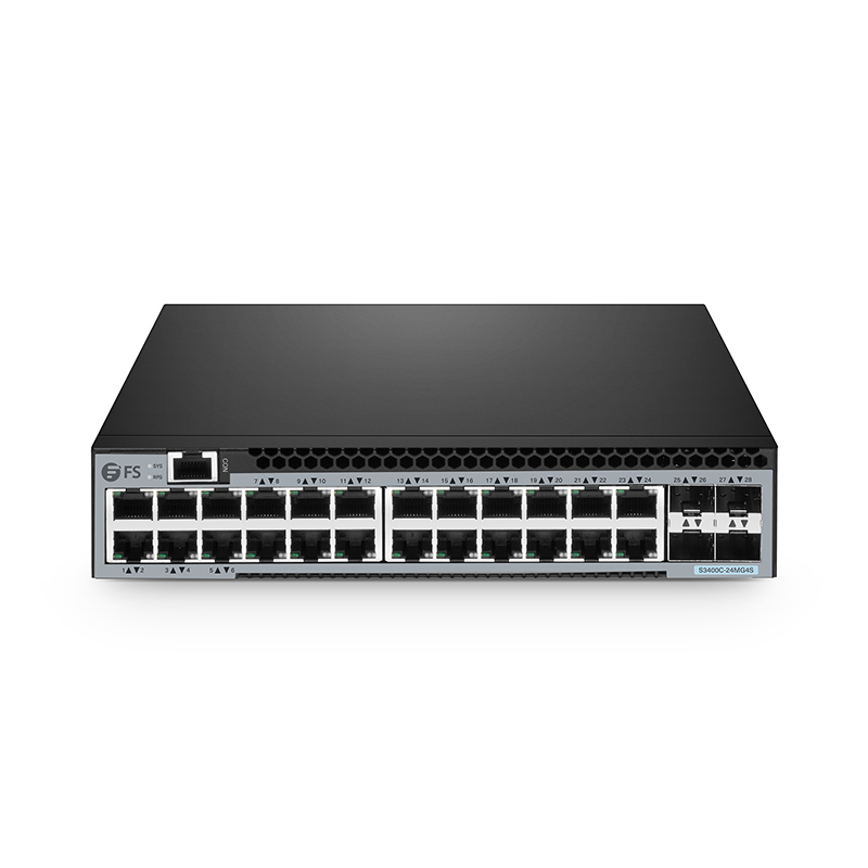 S3400C-24MG4S 24ポート イーサネットL2+コンパクトなハーフ幅スイッチ