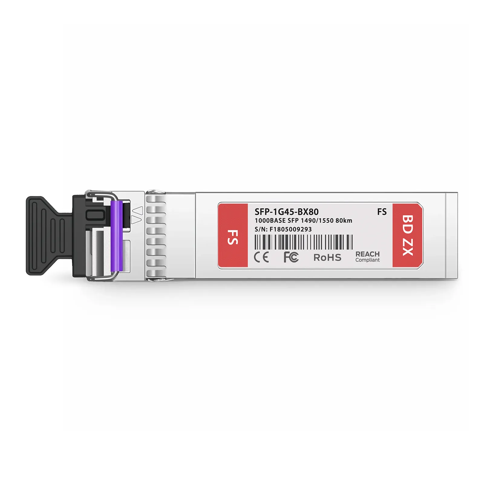 1000BASE-BX SFP (mini-GBIC) 1490nm-TX/1550nm-RX 80km Transceiver