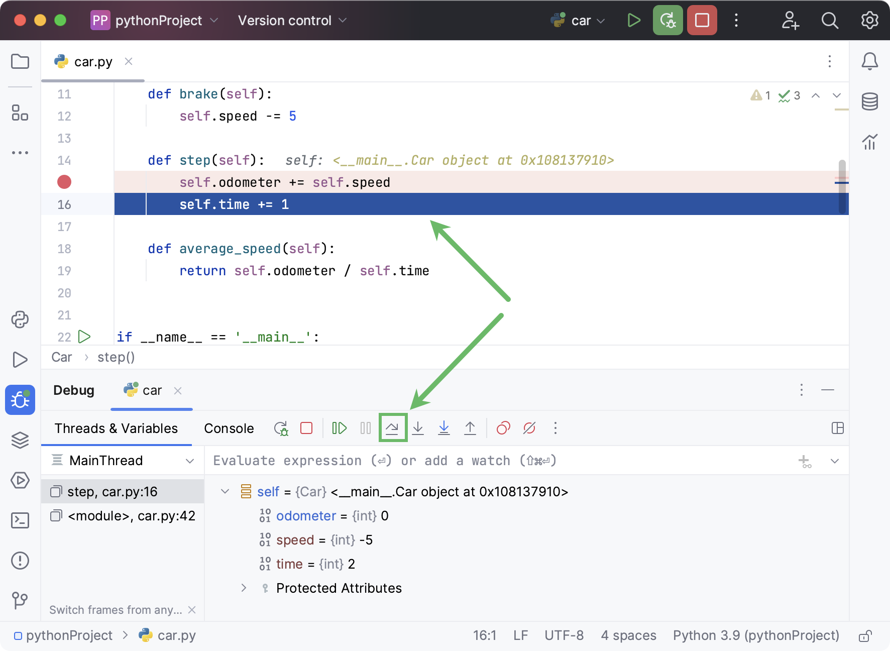 最初の Python アプリケーションをデバッグする | PyCharm ドキュメント