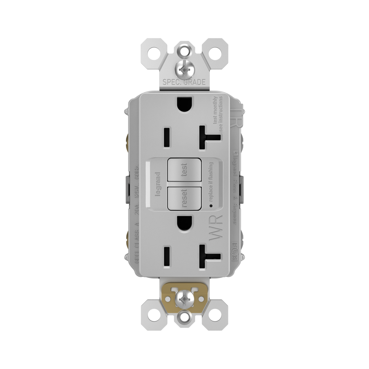 radiant Spec-Gade 20A Outdoor Self-Test GFCI Outlet| Legrand