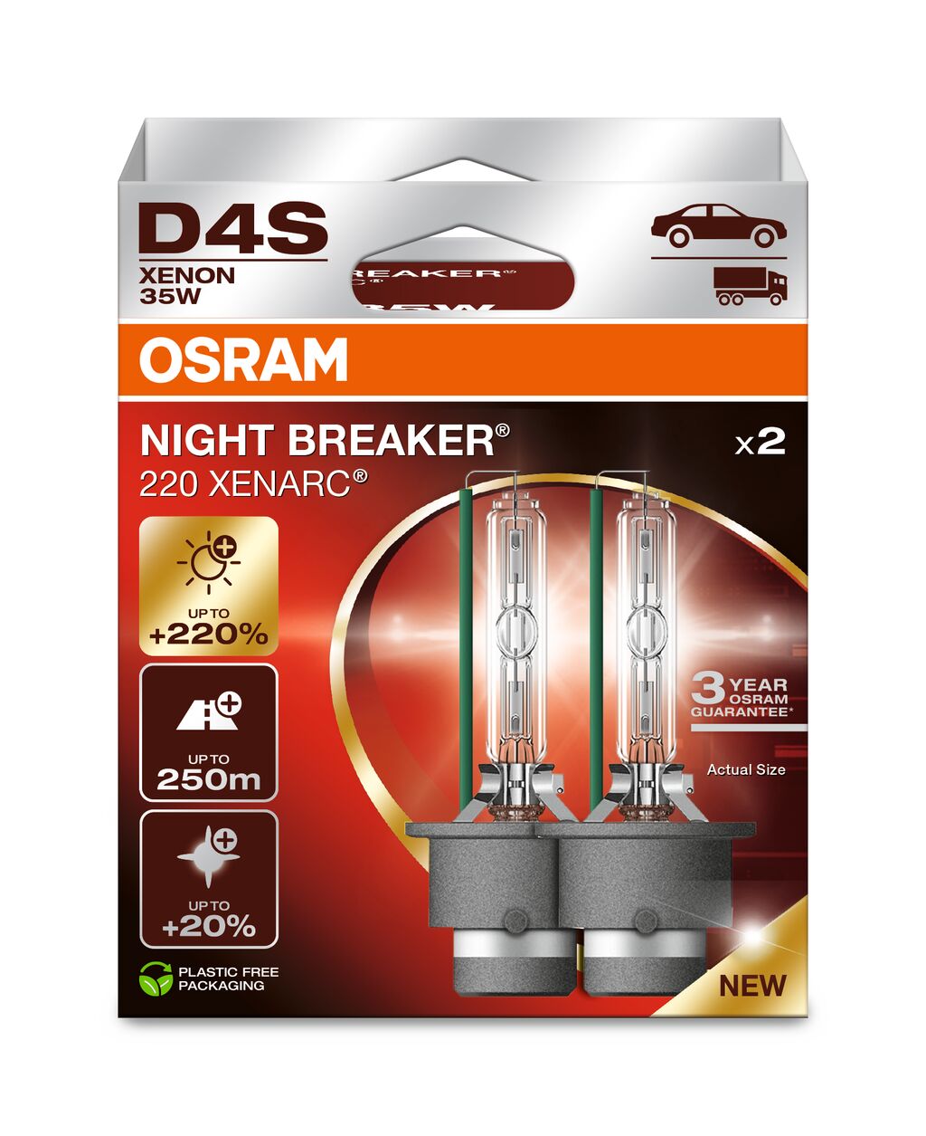 Osram D4S Xenarc Night Breaker 220 next gen 66440XN2 xenon HID bulbs