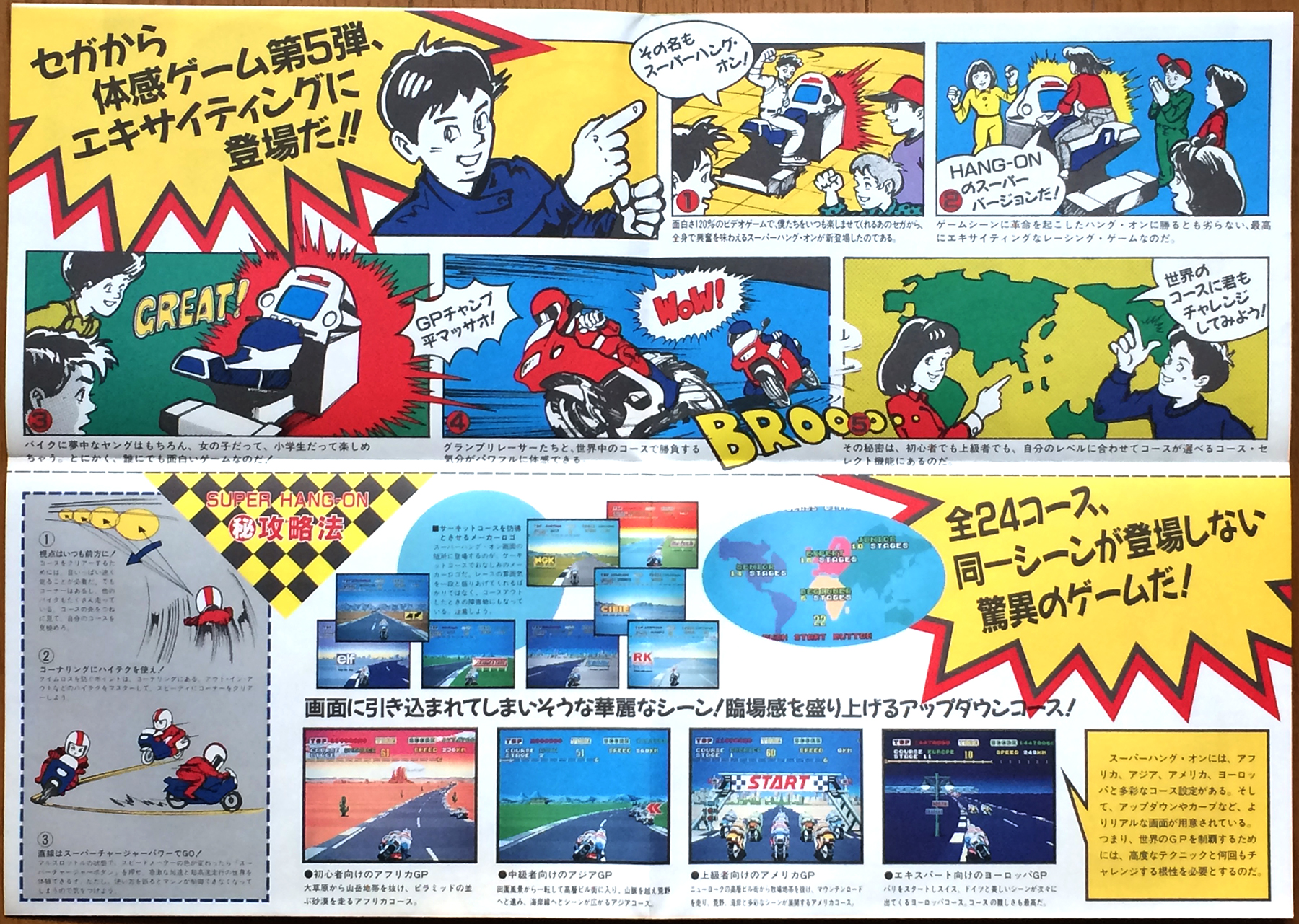 セガ「スーパーハングオン」パンフレット/SEGA 