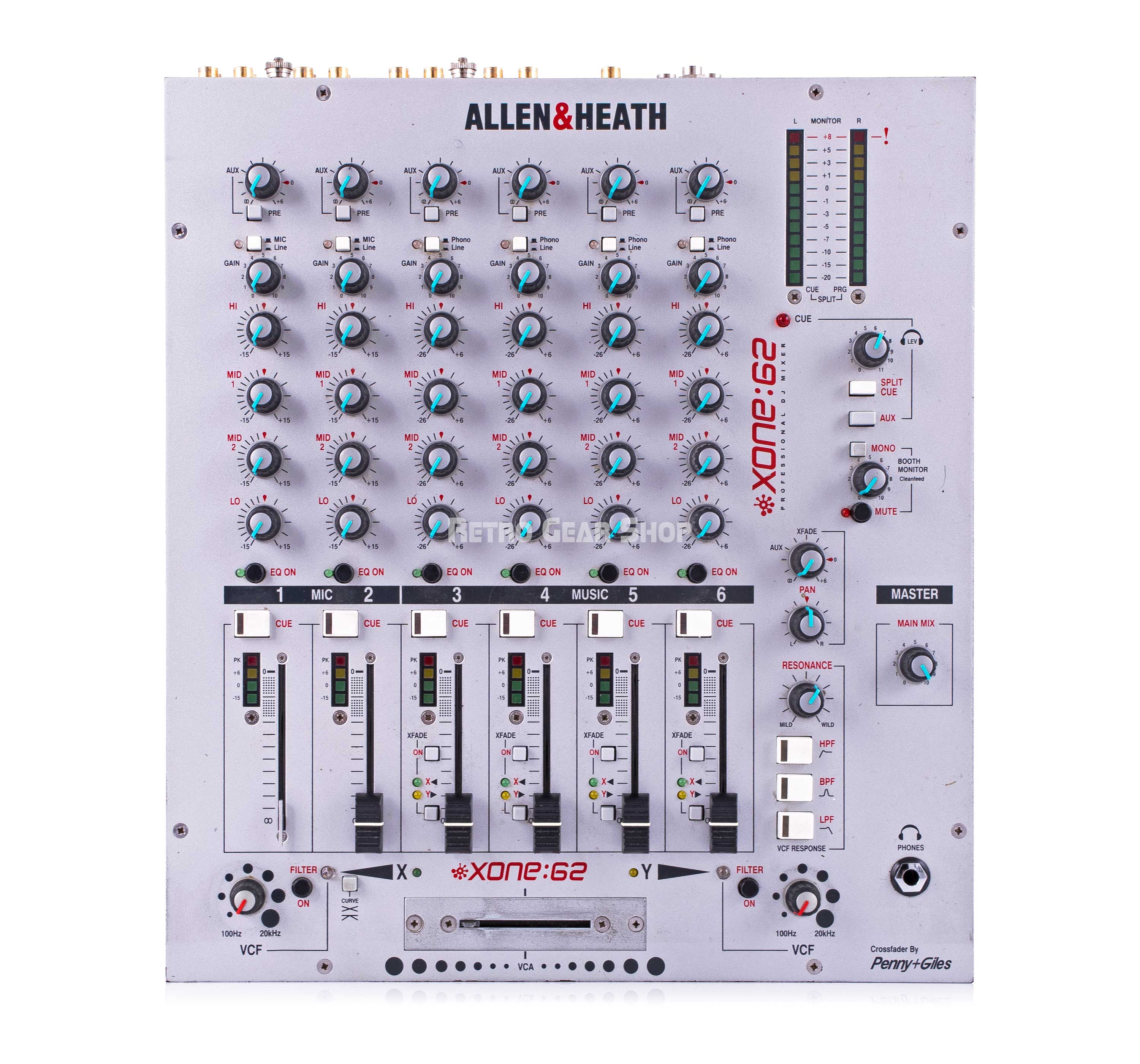 Allen & Heath Xone 62 Analogue DJ Mixer– Retro Gear Shop