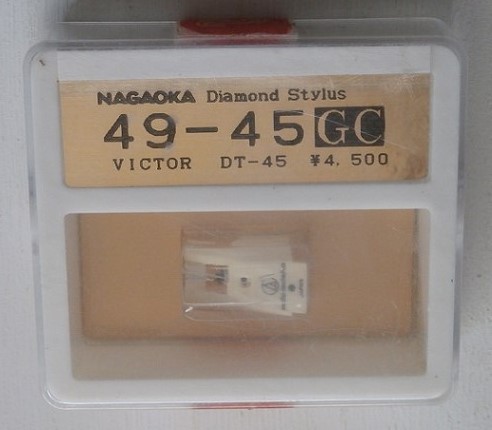 レコード針 NAGAOKA Diamond Stylus 49-45GC VICTER DT-45 未開封