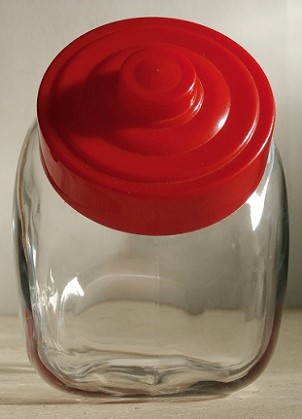 丸猫瓶/菓子瓶/ガラスキャンディポット/ガラスキャニスター 蓋