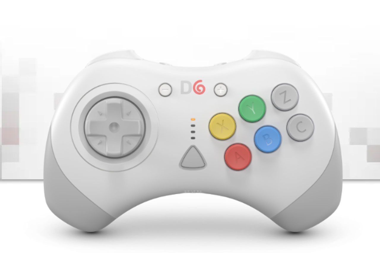 ドリキャス、Switch、PC用の6ボタンワイヤレスコントローラー『D6