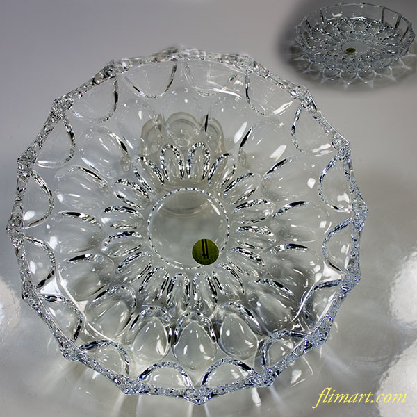 保谷HOYAクリスタル17cm浅鉢 : 昭和レトロガラス食器雑貨通販