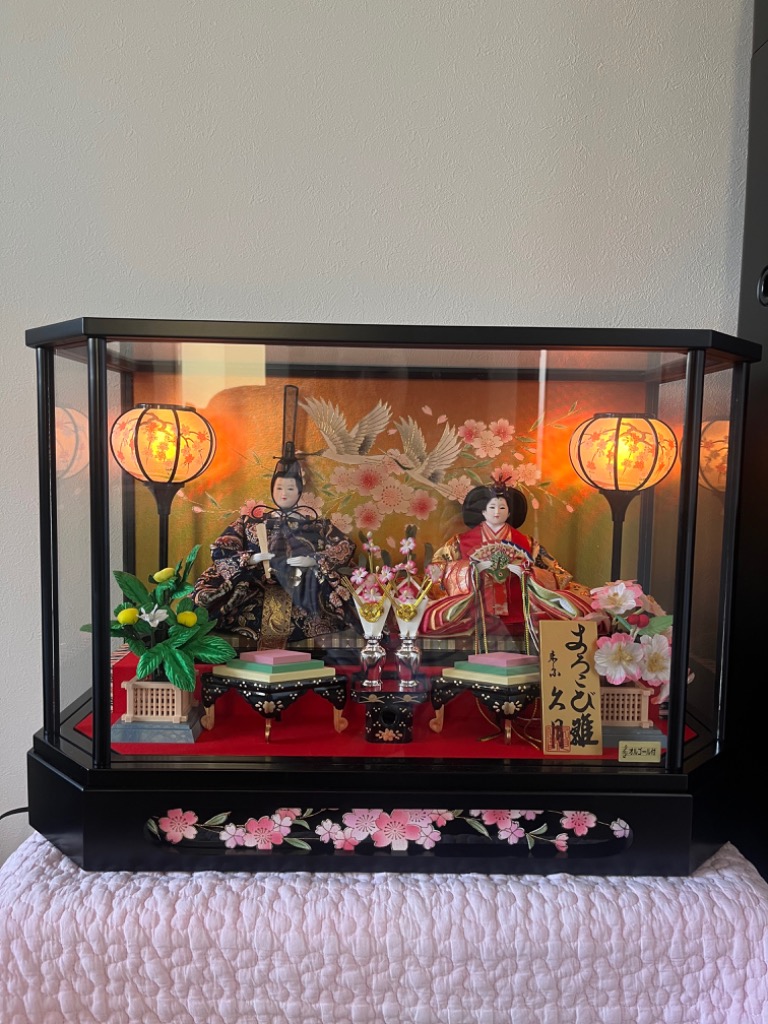 雛人形 久月 ひな人形 雛 ケース飾り 親王飾り よろこび雛 六角ケース