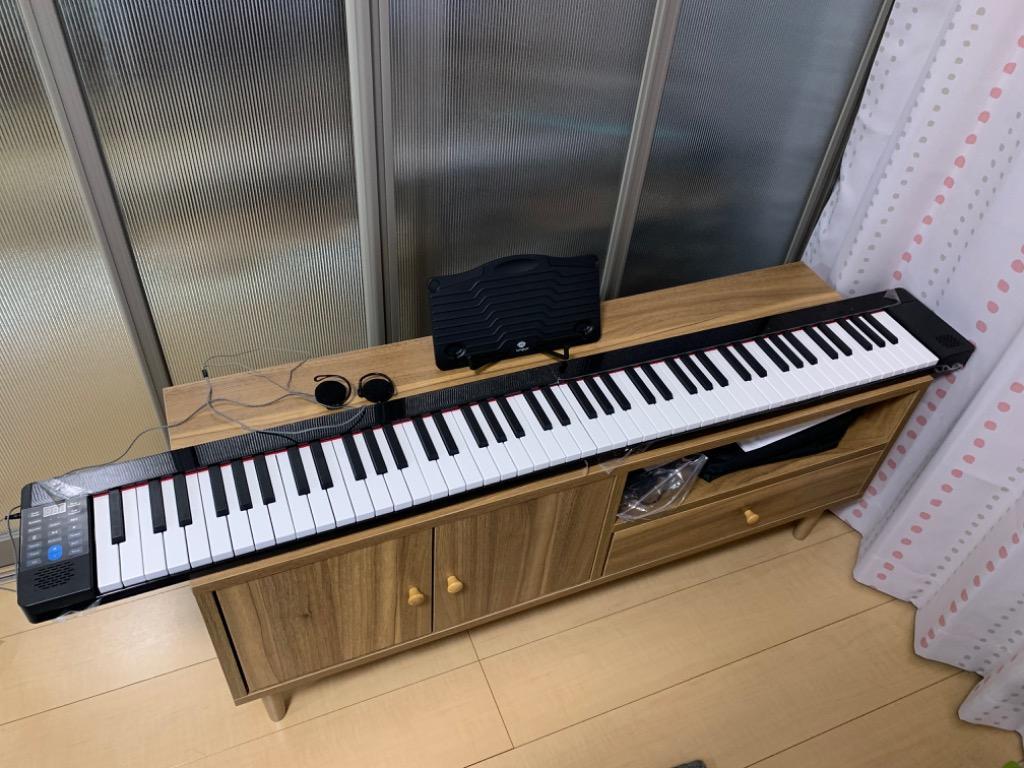 電子ピアノ 88鍵盤 折り畳み式 Longeye 高音質 充電型 生ピアノと同じ