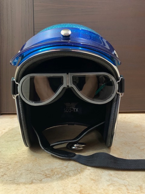 TTゴーグル モデルB シルバー ジェットヘルメット フルフェイス