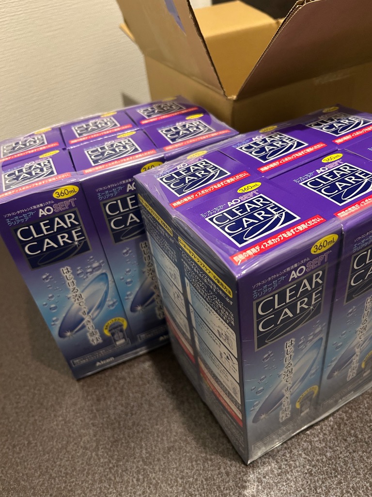 Alcon（アルコン） 送料無料 クリアケア 360ml×12本 専用ケース付き