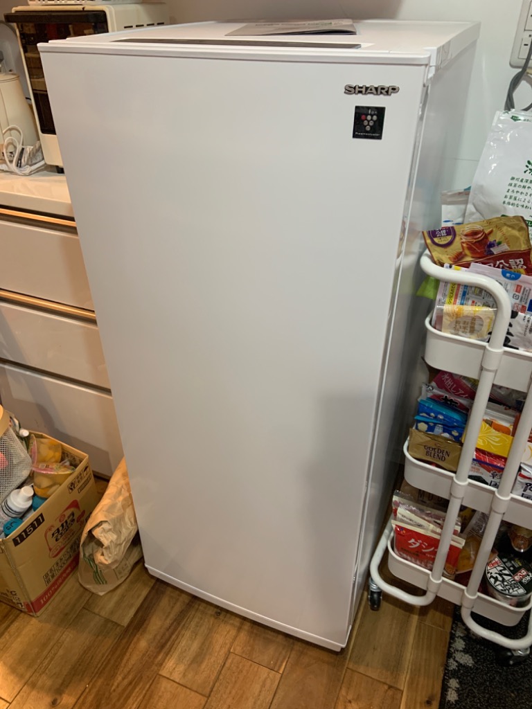 シャープ FJ-HF13H 冷凍庫 (126L・どっちもドア) W スノーホワイト