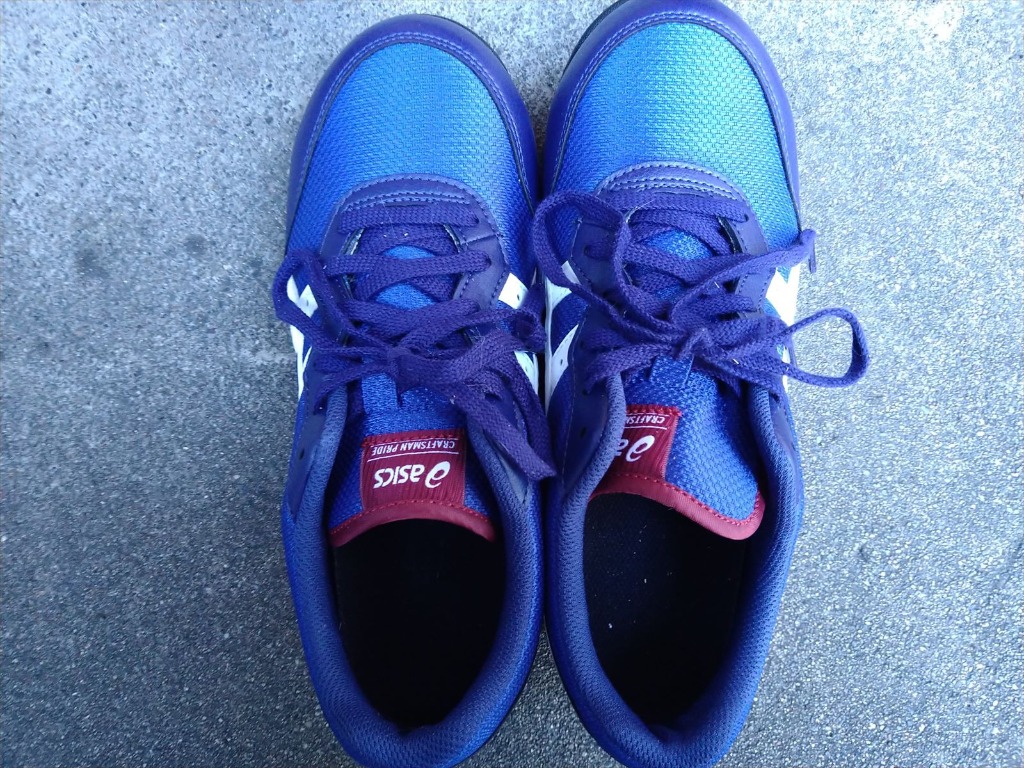 ウィンジョブ ASICS CP201 4901 インディゴブルー×ホワイト アシックス