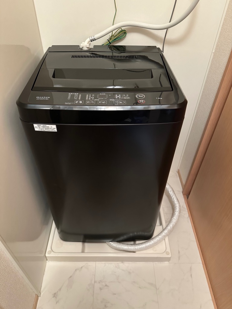 MAXZEN 7.0kg 全自動洗濯機 JW70WP01BK （ブラック） 洗濯機本体 - 最