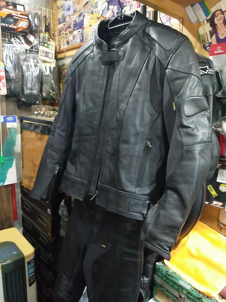 Clooney パンチング レザージャケット MJ05 牛革 本革 メンズ 革ジャン