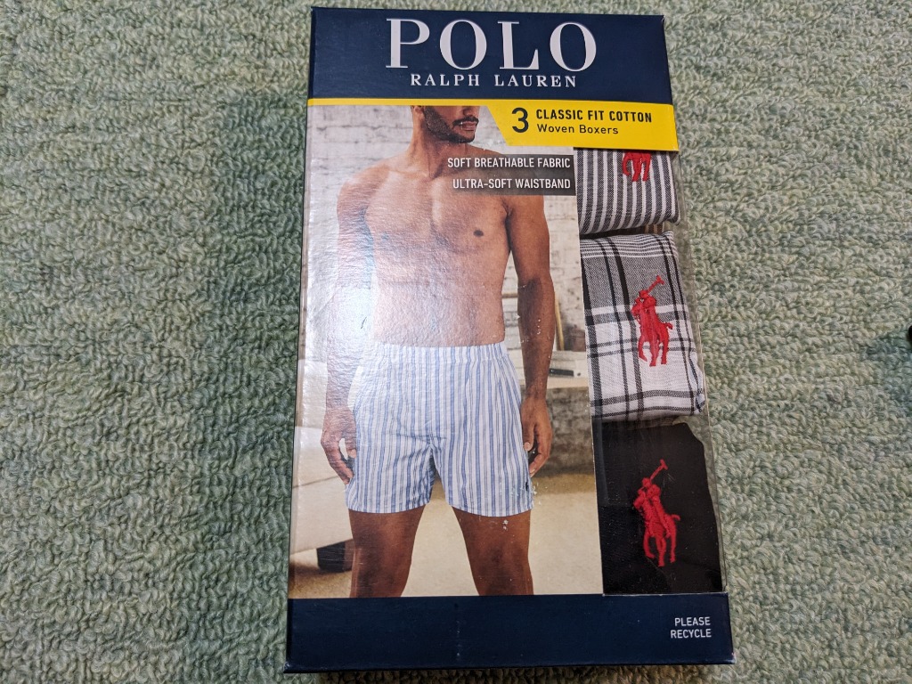 ポロ ラルフローレン トランクス メンズ 3枚セット 綿 前開き チェック