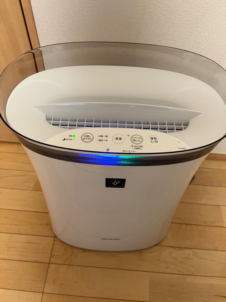 SHARP プラズマクラスター7000 薄型空気清浄機 FU-R50-W ホワイト 空気
