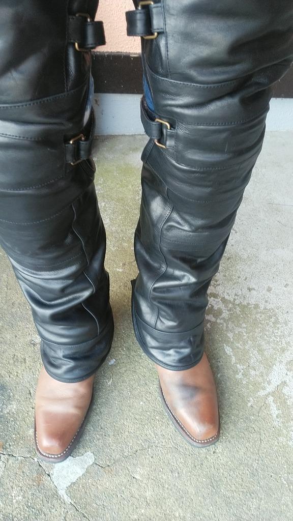 DEGNER（デグナー） ブーツチャップス レザー 本革 バイク ハーレー