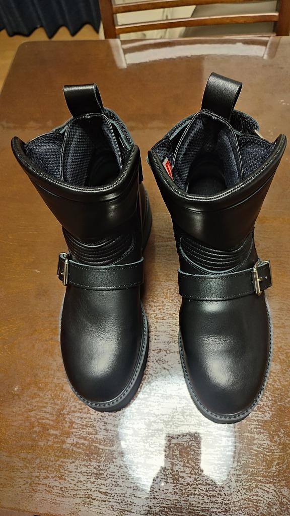 カドヤ（KADOYA） ブラックアンクル-A 厚底仕様 ライダーブーツ