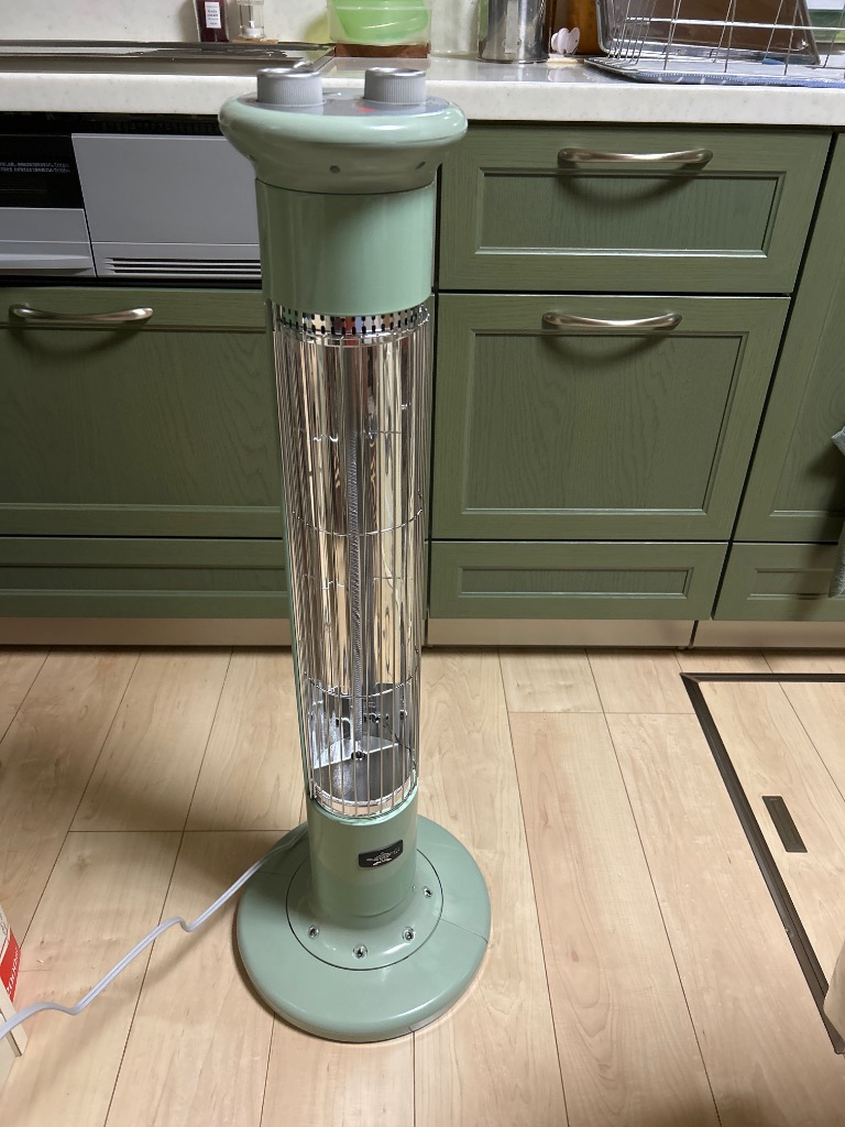 アラジン 電気ストーブ グラファイトヒーター グリーン 首振り 即暖 遠