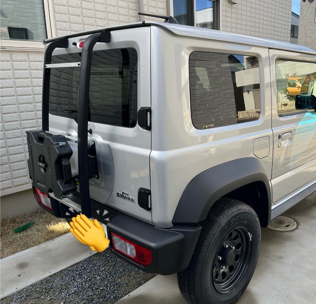 ジムニー リアワイドセンターラダー ブラック jb64 jb74 ジムニー