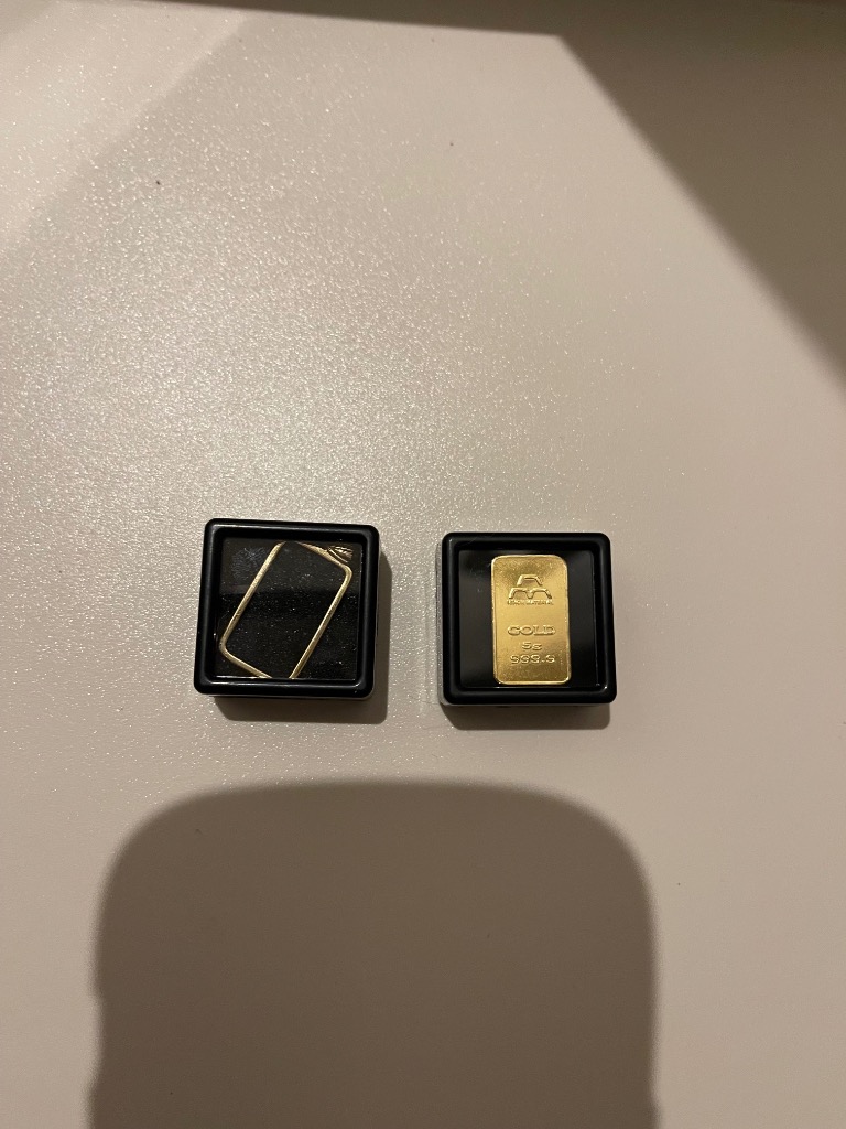 新品】日本マテリアル 純金インゴット 5g ペンダントトップ チャーム