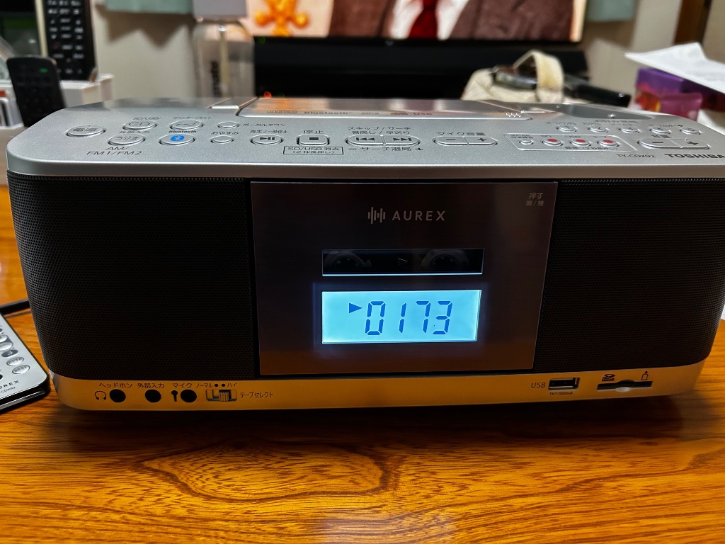TOSHIBA SD/USB/CDラジオカセットレコーダー TY-CDX92（S） シルバー