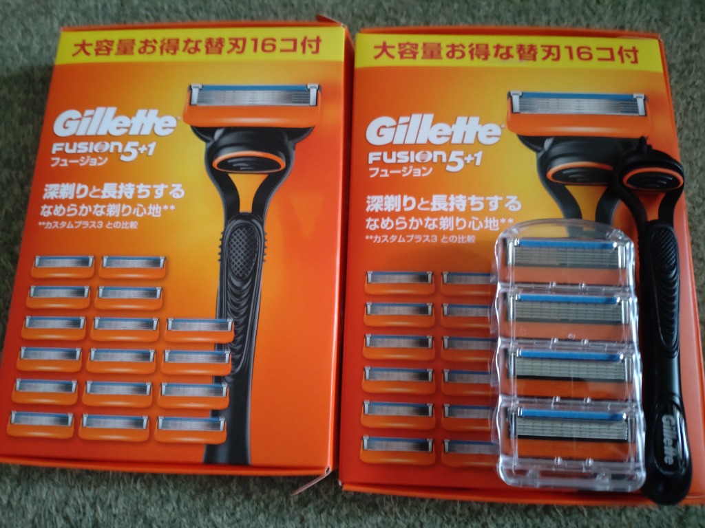 正規品 ジレット 5枚刃 フュージョン 本体 セット 替刃16個 男性