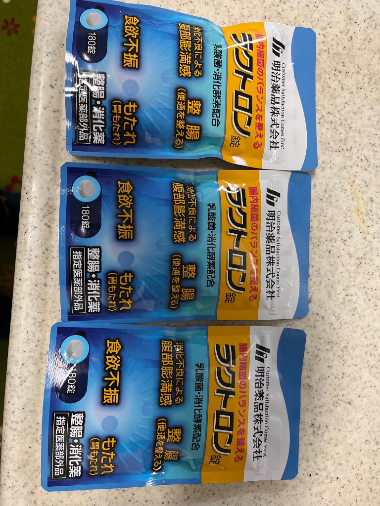 ラクトロン錠 明治薬品 180錠 3袋 整腸 株式会社ファーマフーズ 腸内