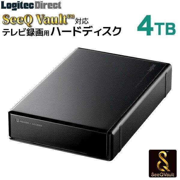 ロジテック SeeQVault対応 外付け HDD テレビ録画 ハードディスク 4TB