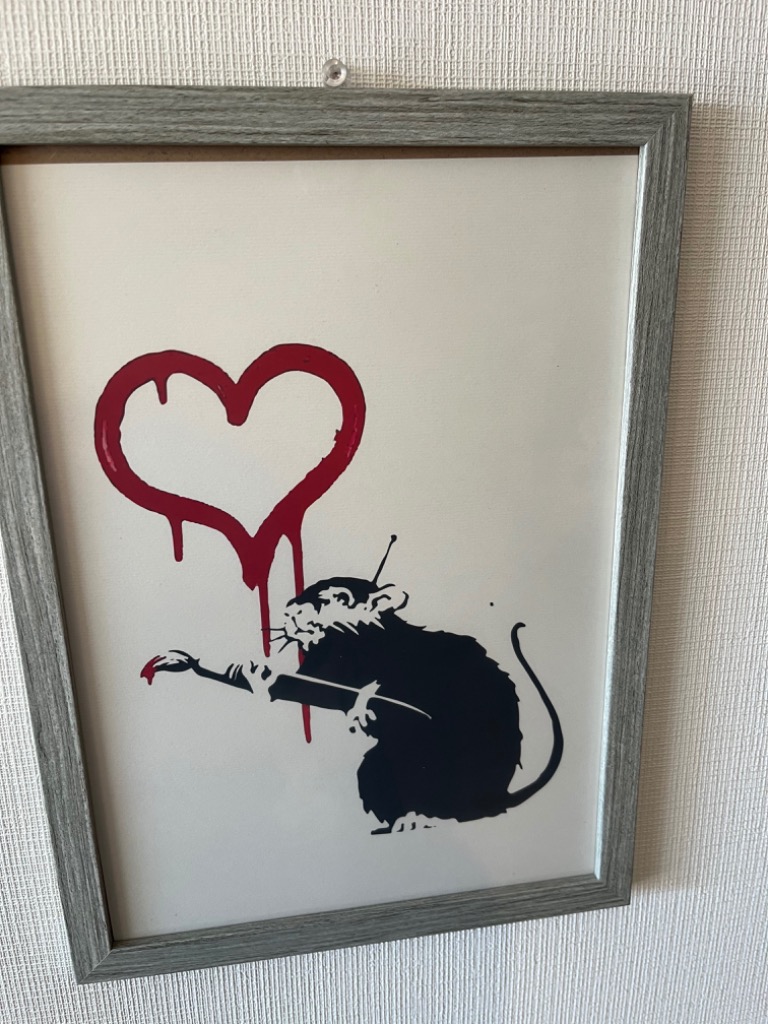 バンクシー BANKSY Love Rat ラブラット デザインポスター アート A4