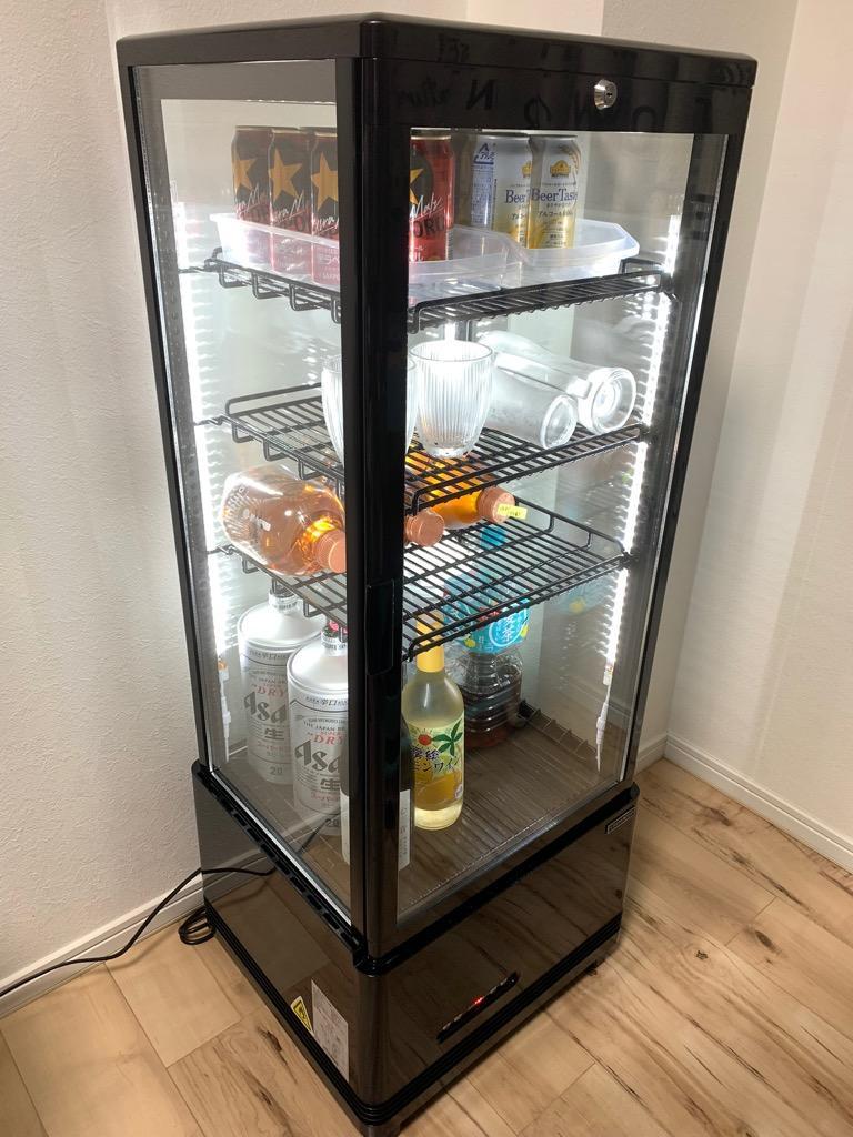 4面ガラス冷蔵ショーケース 卓上型 R4G-105SLB レマコム フォー