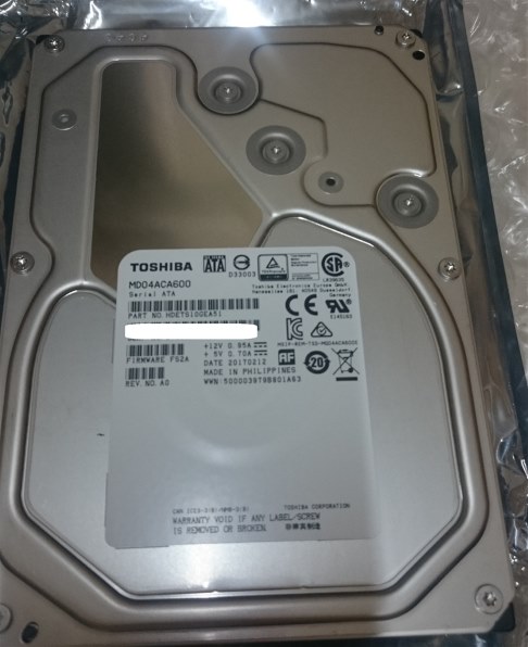 東芝 MD04ACA600 [6TB SATA600 7200] レビュー評価・評判 - 価格.com