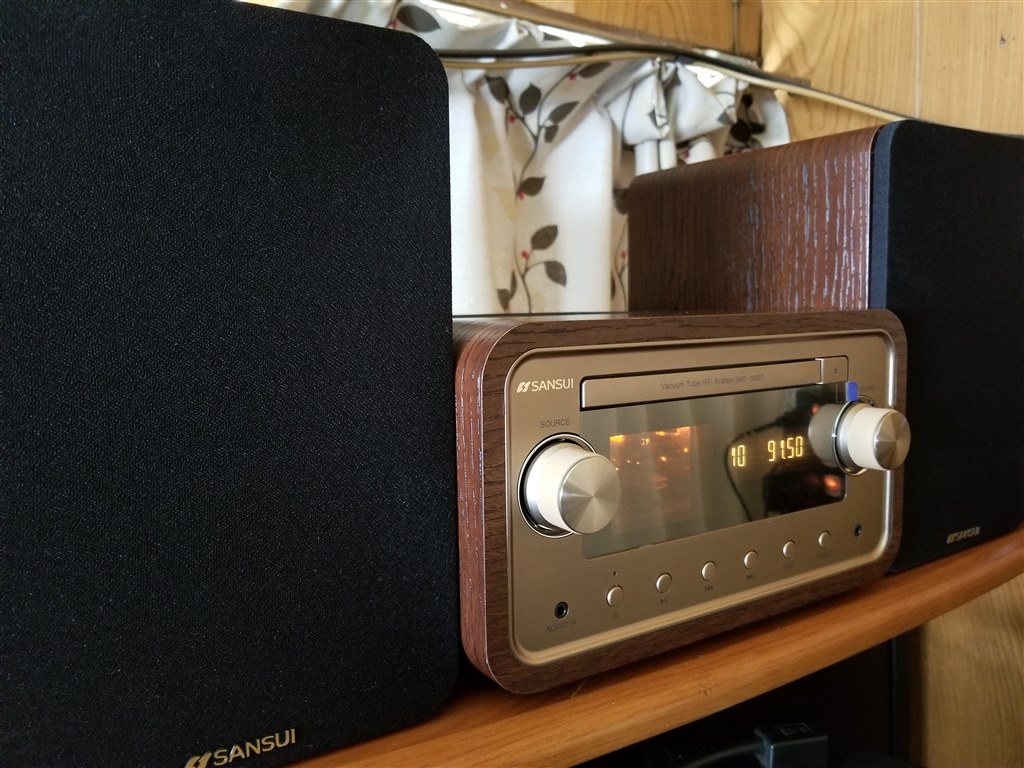 SMC-300BT SANSUI ブラック スピーカー ウッド調 小音量で心地良い