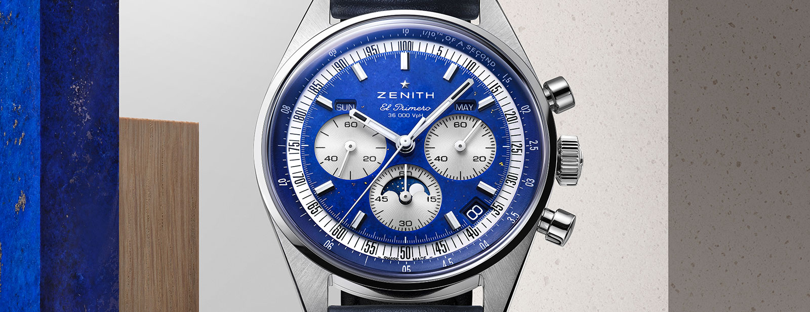 Zenith Dresses The Chronomaster Triple Calendar In Lapis Lazuli