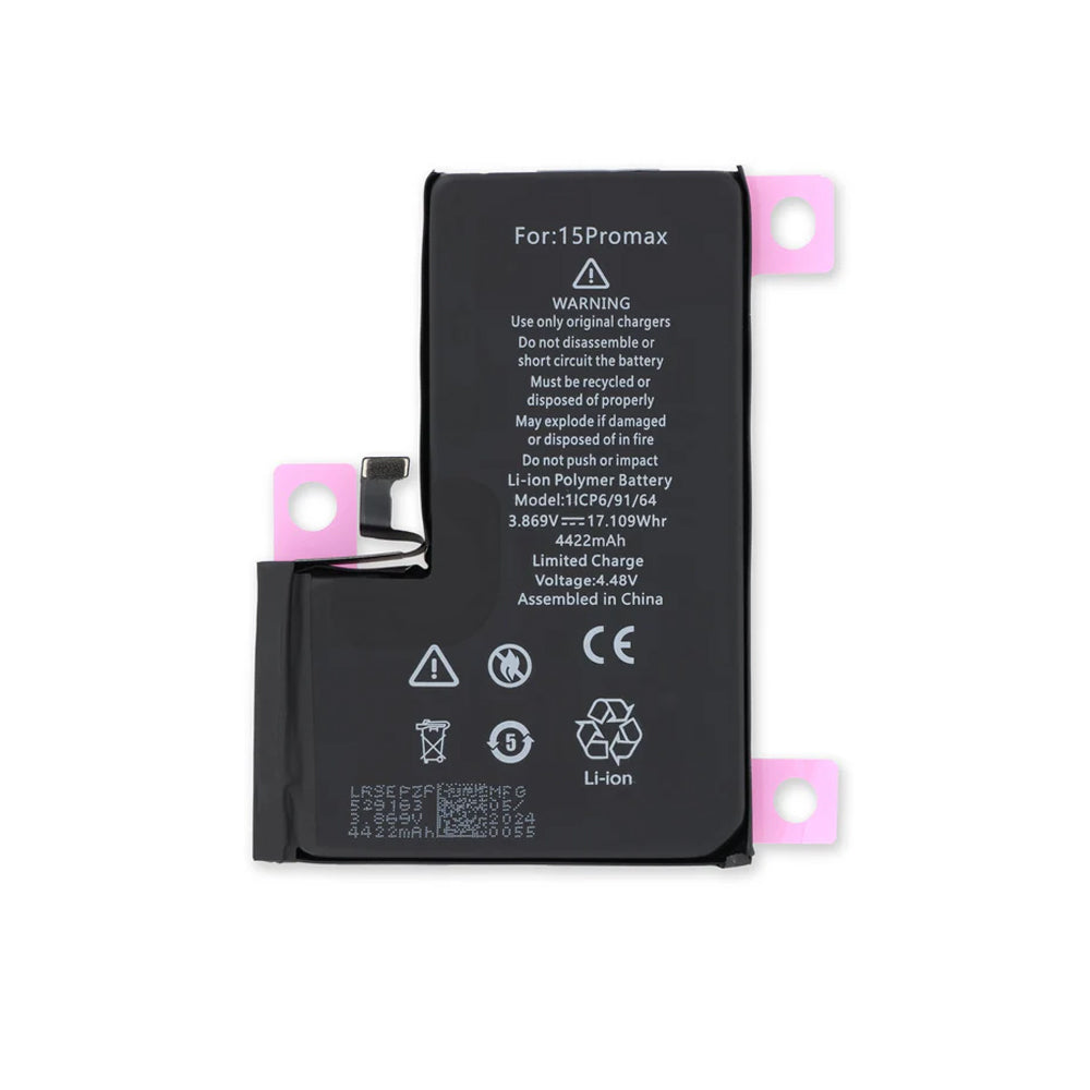 iPhone 15 Pro Max Premium Replacement Battery w/ Adhesive