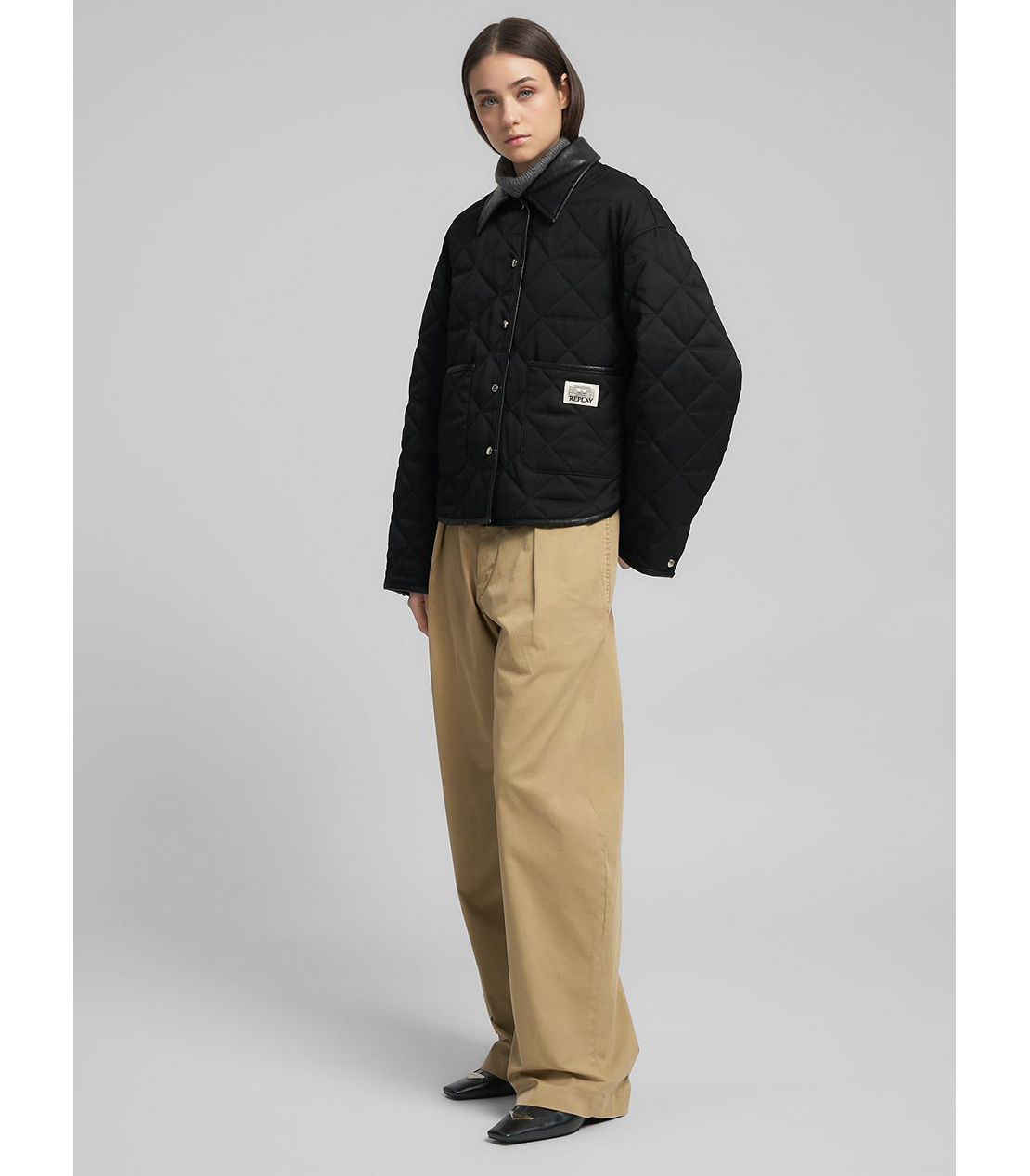 クロップド キルティングジャケット｜REPLAY リプレイ公式通販サイト