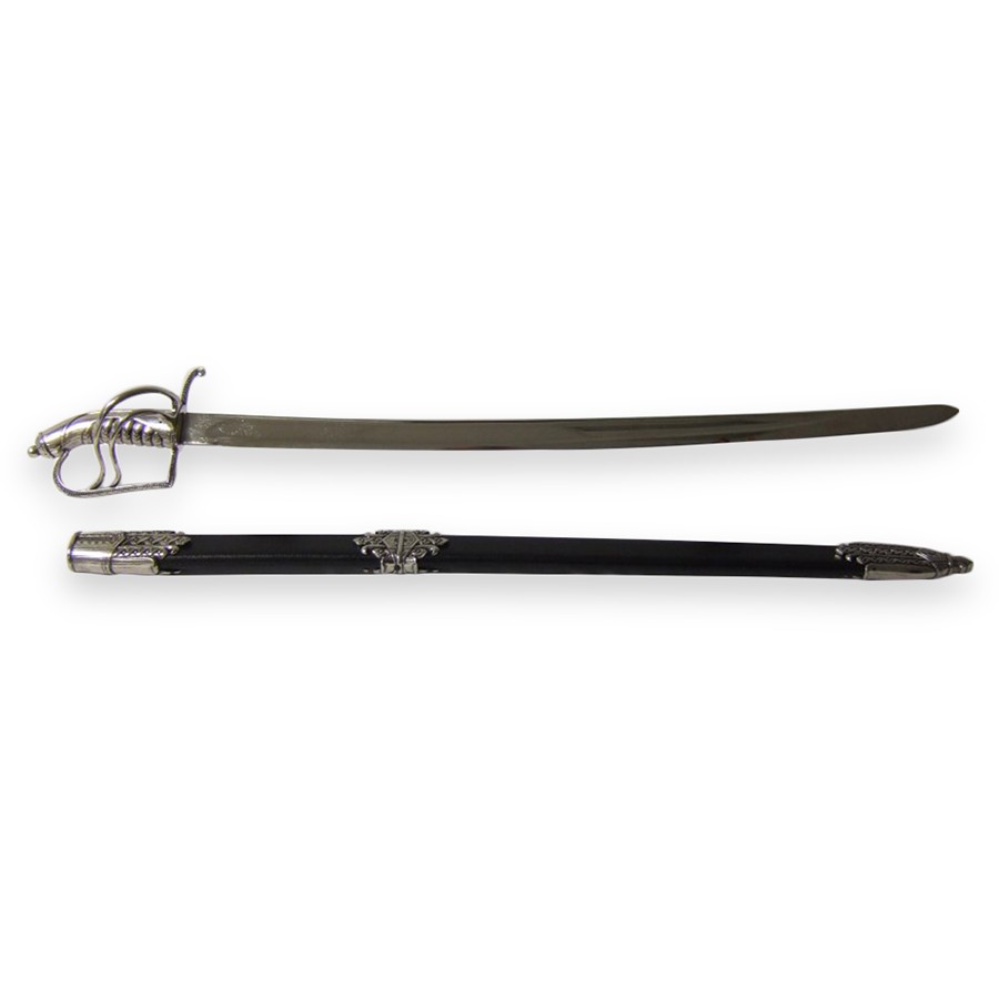 DENIX 4192 ブラック・バート海賊サーベル 95cm シルバー 模造刀