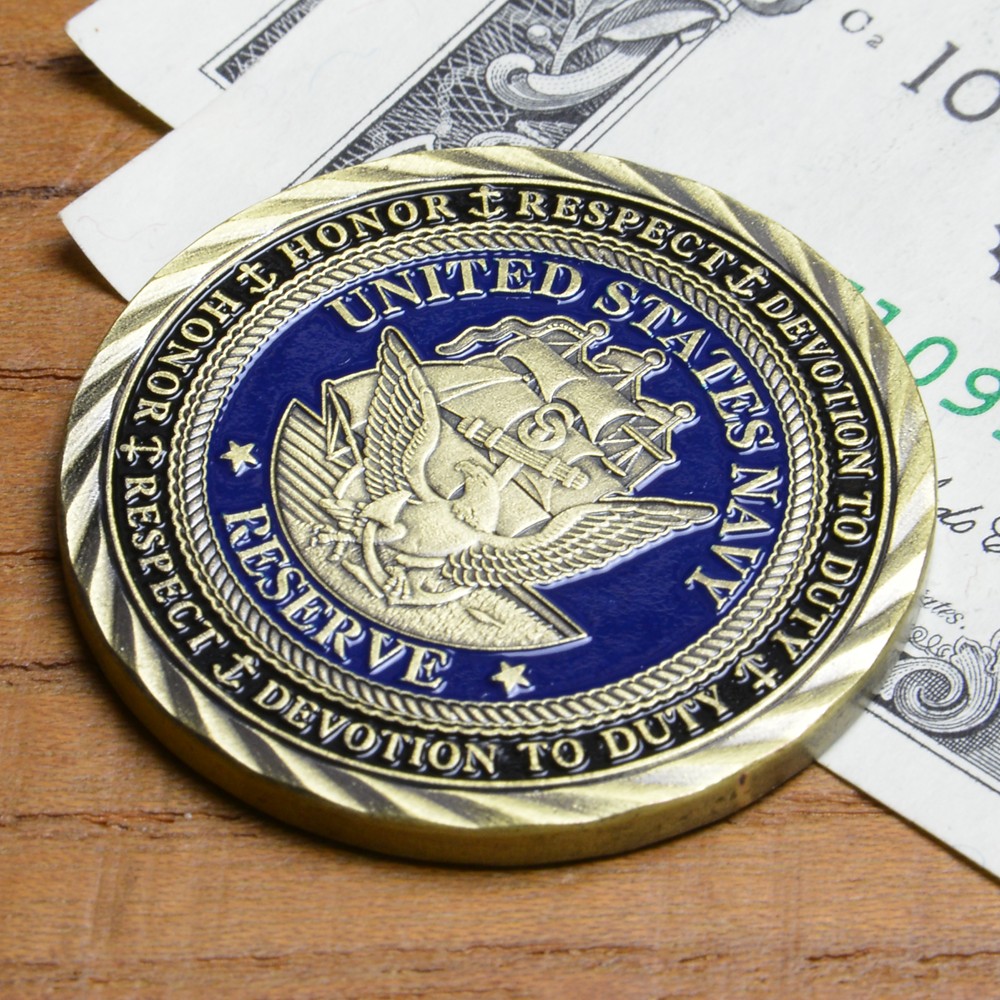チャレンジコイン 米海軍省 紋章 GOATLOCKER 記念メダル | ミリタリー