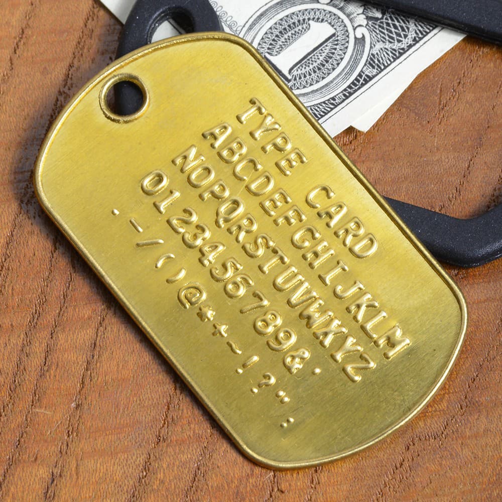 100個 ドッグタグ 真鍮 USA アメリカ雑貨 金色 大量 まとめ売り 当時物