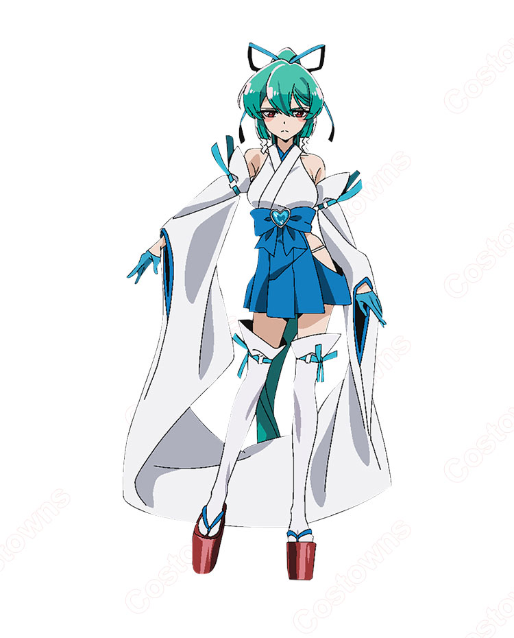 魔法少女にあこがれて マジアアズール薄氷巫女 コスプレ衣装 巫女服