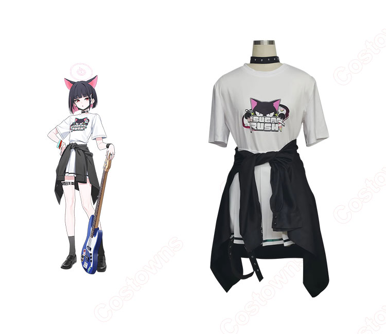 ブルーアーカイブ 杏山カズサ コスプレ衣装 バンド「シュガーラッシュ